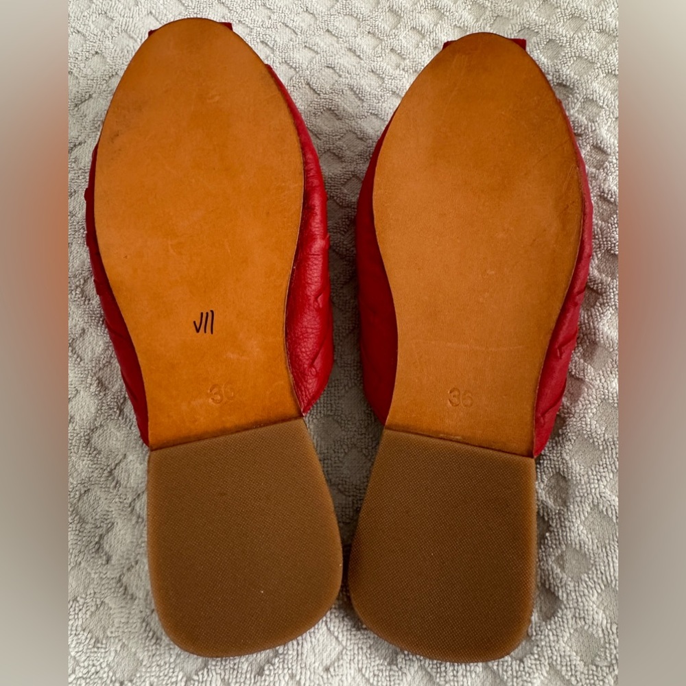 Cleobella Monroe Slide in Red Leather Size 36 US 5 Handmade Sandals - Picture 11 of 14